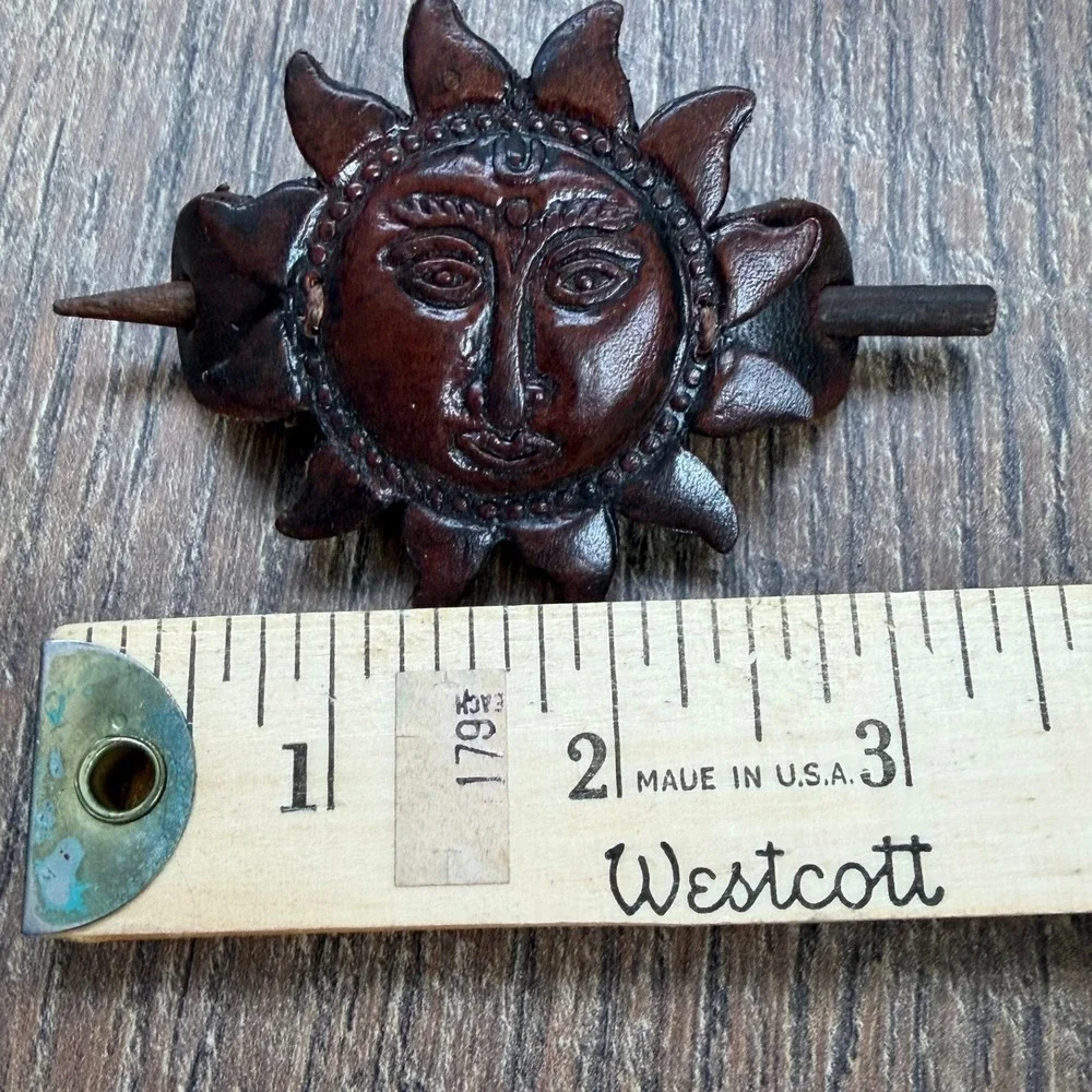 Sunshine Hair Slide Women Brown‎ Leather